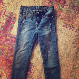 Girls “A” pocket 7 for all mankind jeans
